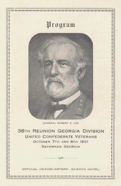 1931 Georgia Confederate Veterans Program