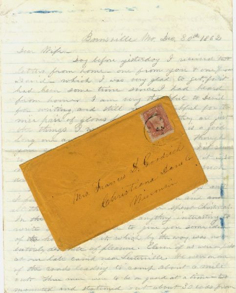 1st Wisconsin Cavalry Letter on Fighting in Missiouri