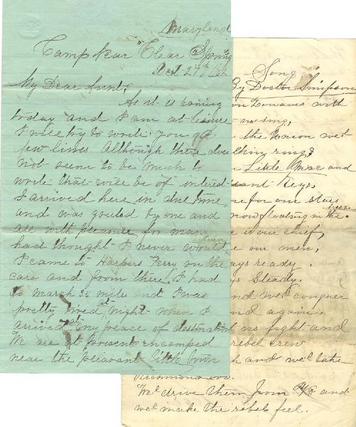 Anderson Zouaves Letter & Patriotic “Marching Song”