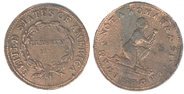 1838 Anti-Slavery Copper Token