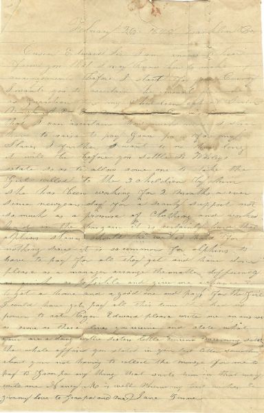 1848 Virginia Slave Letter