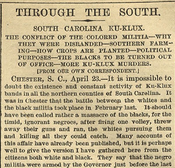 The Murderous Klan in 1871