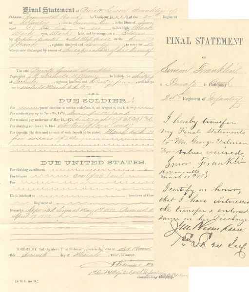 Buffalo Soldier's Signed Discharge Paper
