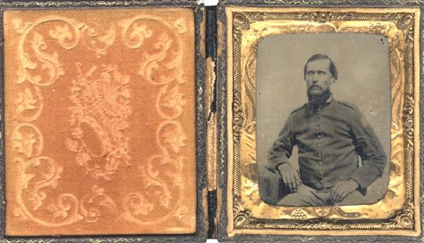 Early War Confederate Artillerist with Block A Buttons