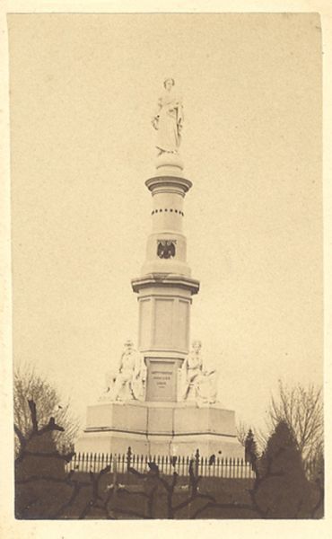 CDV of The National Soldier's Monument Gettysburg 