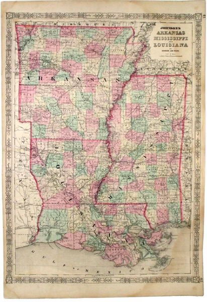 War date Southern States map