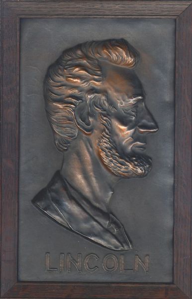 Abraham Lincoln Copper Plaque,