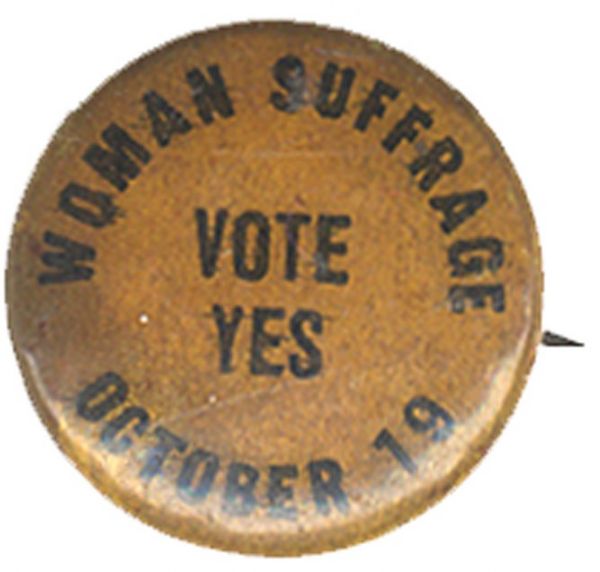 Suffragette Political Pinback Button