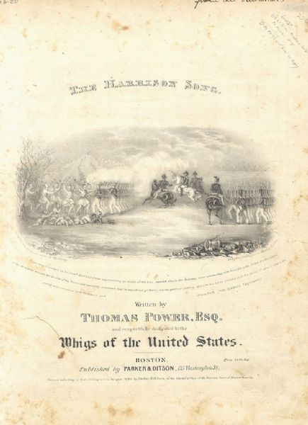 William Henry Harrison 1840 Campaign Sheet Music