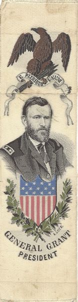 U. S. Grant 1868 Presidential Campaign Ribbon