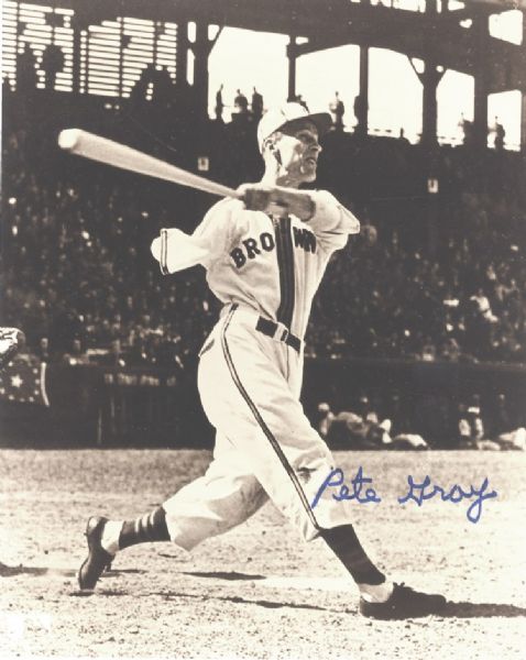One-Armed Ballplayer Pet Gray Signed Photograph