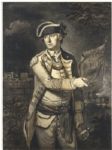Original Revolutionary War Art - A watercolor portrait of Charles Lee, circa 1775