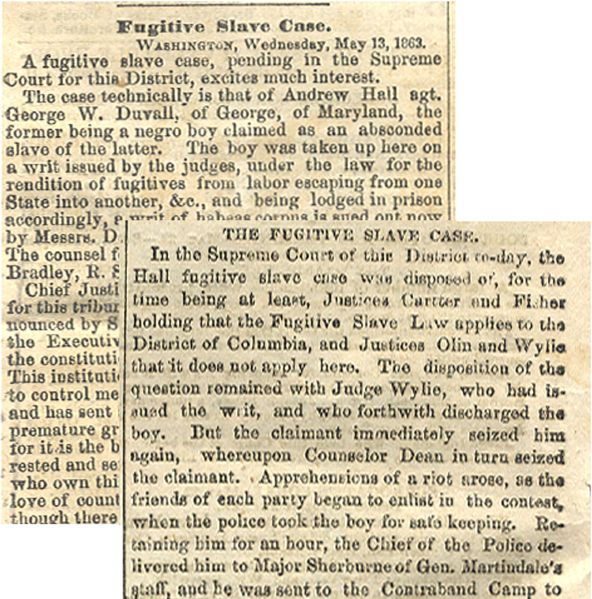 The Supreme Court Decides the Last Fugitve Slave Case - 1863