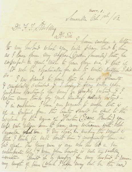 A Rare Confederate States Letter Concerning Her Only Lunatic Asylum  