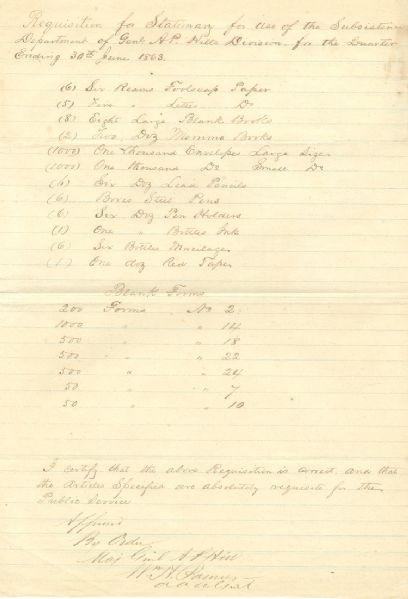 A. P. Hill Staff Officer's Gettysburg Document
