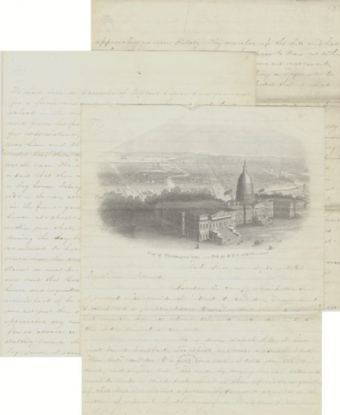 A Journalist/Soldier Writes a 12 Page Letter On The Battle of Ball's Cross Roads 1861