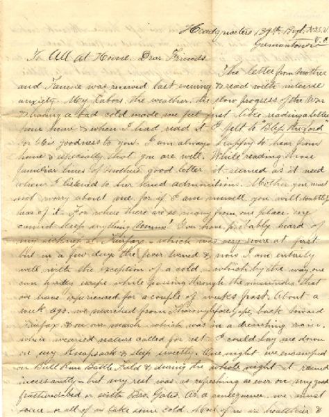 The following twenty letters were written by William Henry Mickle, who was 23 years old when he enlisted at Duanesburg, New York on August 22, 1862.  He was mustered into Co. H, 134th New York Vo