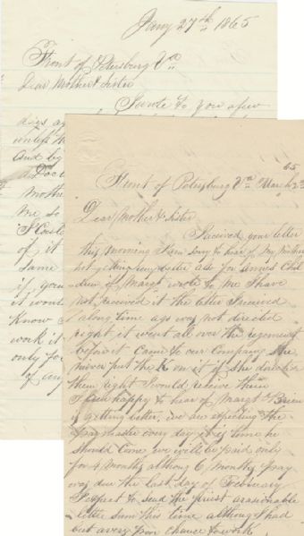 Pair of Petersburg Campaign Letters