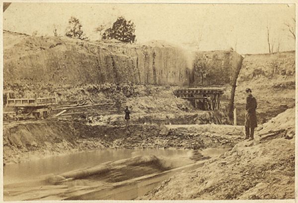 Dutch Gap, Virginia Canal Under Construction