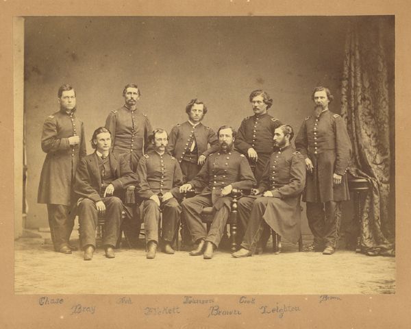 Brady Albumen Photograph of Maine Officers
