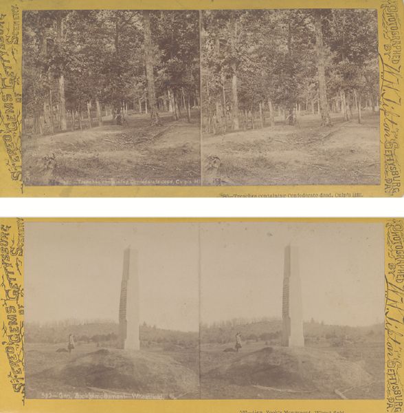 Gettysburg Steroviews: Zook Monument, Wheatfield & CSA Trench Graves, Culp's Hill 