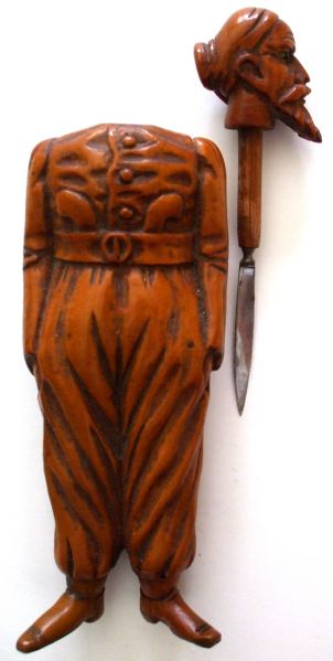 Molded Zouave Figural With Concealed Knife