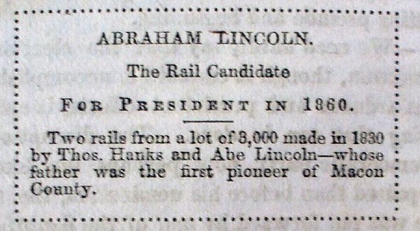 Abraham Lincoln, The Rail Candidate Is Nominated