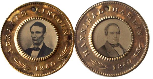 Lincoln-Hamlin 1860 Presidential Campaign Badge