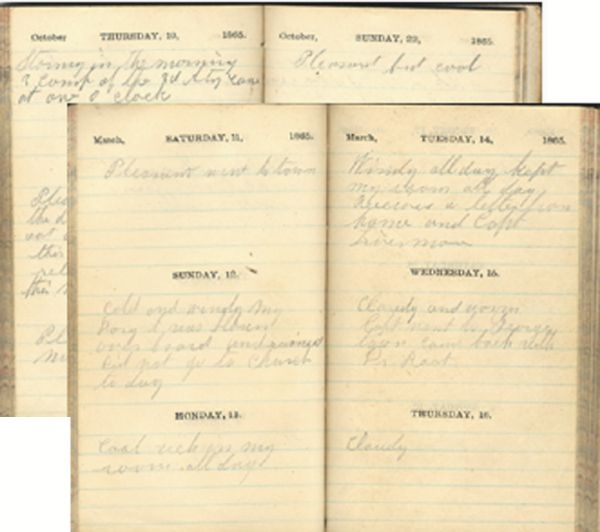 End of The War Soldier's Diary Mentioning Lincoln's Assassination. 