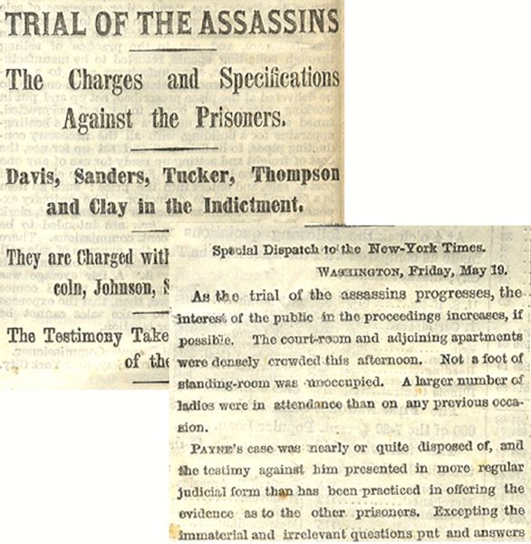 Pair of New York Times On Lincoln Conspirator Trials
