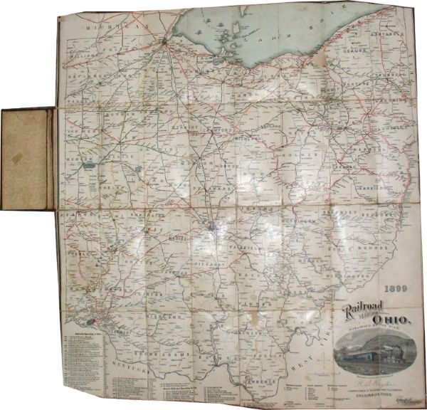 Early Ohio Railroad map