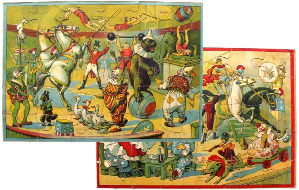 Two Gilded Age Circus Jigsaw Puzzles