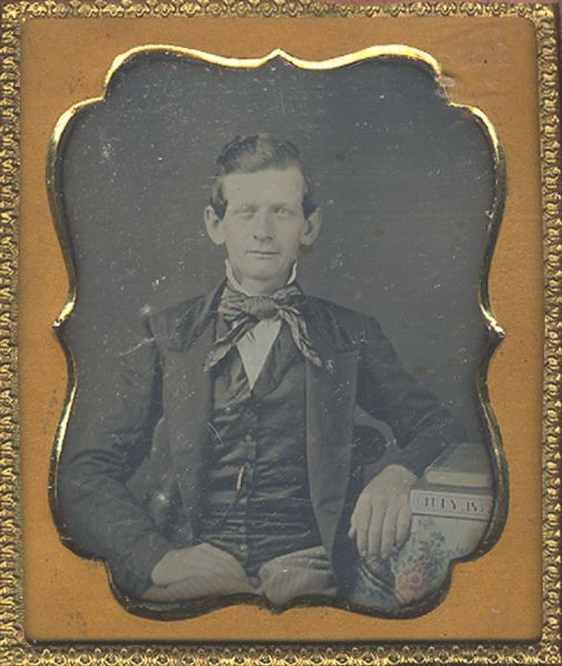 Dated Sixth Plate Daguerreotype of a Seated Man