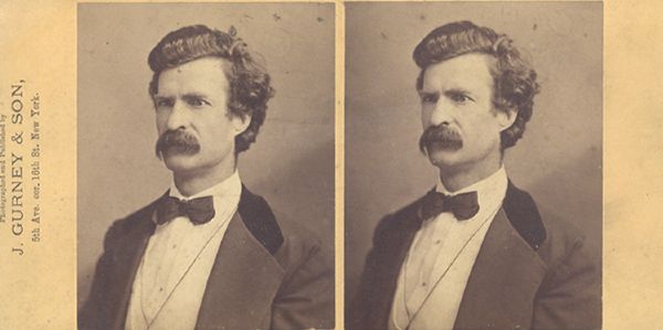 Stereoview of a Youthful Mark Twain