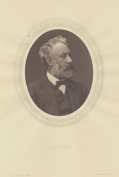 Woodburytype Profile Portrait of Jules Verne