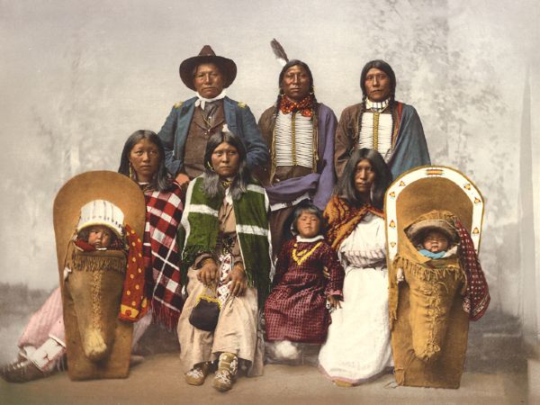 William Henry Jackson Photochrom Print of Ute Indians