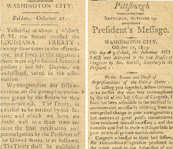 Thomas Jefferson's Third State of the Union Message  Printed in a Republican Newspaper Established by John Israel, a Jew and Target of Anti-Semitic Attacks by his Federalist Opponents