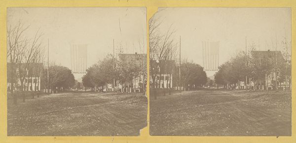 Grant & Wilson Campaign Flag Stereoview
