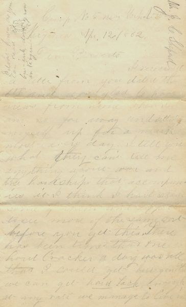 Berdan Sharpshooter Letter on The Siege of Yorktown