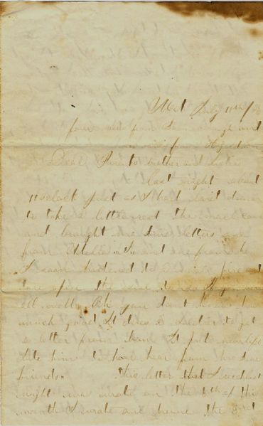 6th New York Cavalry Gettysburg Campaign Letter 