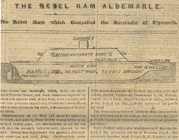 Scarce Illustration of the Rebel ram