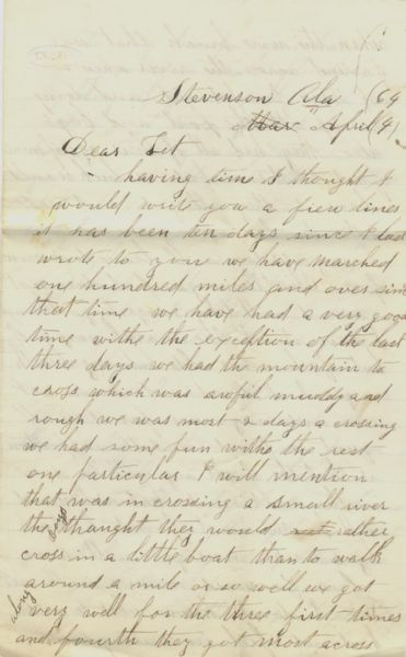 The following sixteen (16) letters comprise the late war correspondence penned by Private (later Corporal) Frank Ashley, Co. H, 64th Ohio Volunteer Infantry, to his wife, Let, in Shelby, Ohio.  A