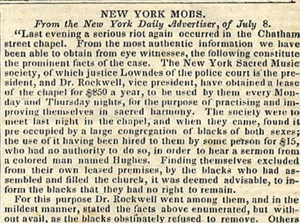 Race Abolitionists Riot In New York