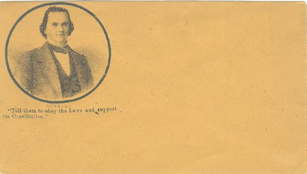 1860 Presidential Candidate Stephen Douglas Postal Cover