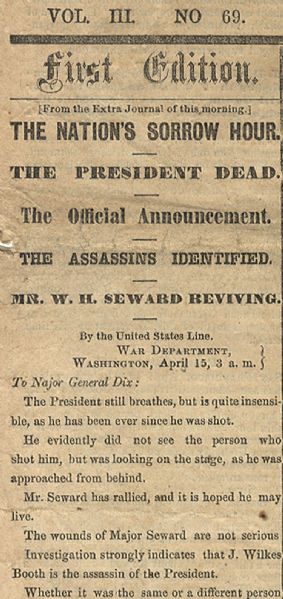 Lincoln Mourning Newspaper From Rhode Island