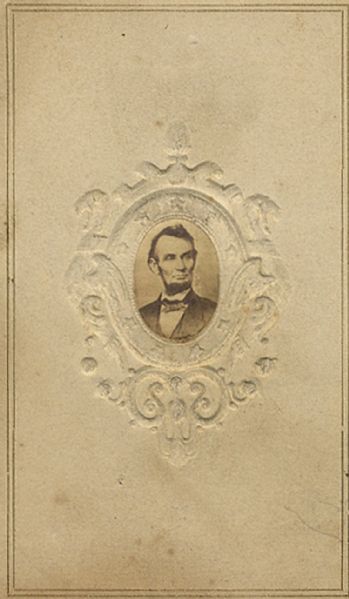 Abraham Lincoln Carte-de-Visite Photograph.