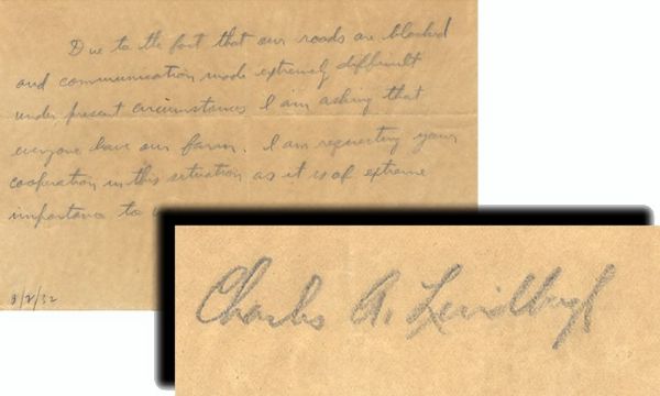 The Morning After The Kidnapping, Lindbergh Writes Urgently To The Press