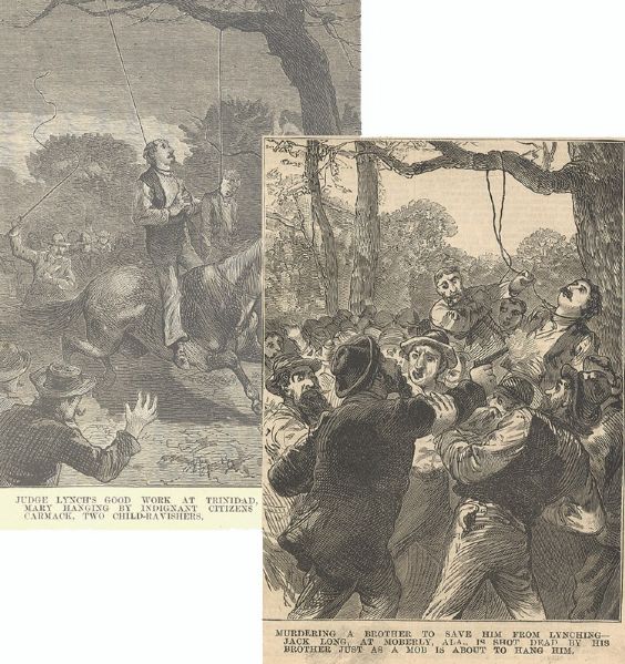 Two Issues of The Illustrated Police News Showing Lynchings