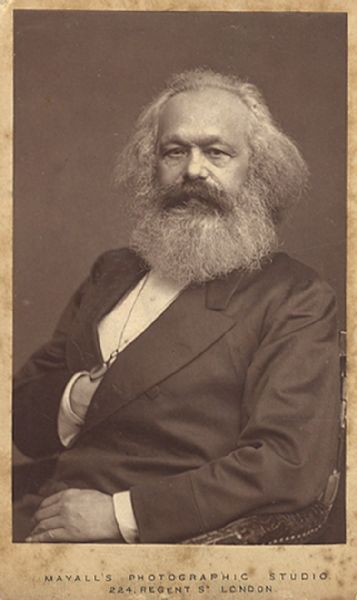 CDV of Socialist Economist Karl Marx
