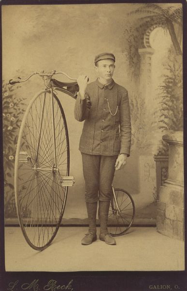 High Wheel Bicycle Rider Cabinet Card 